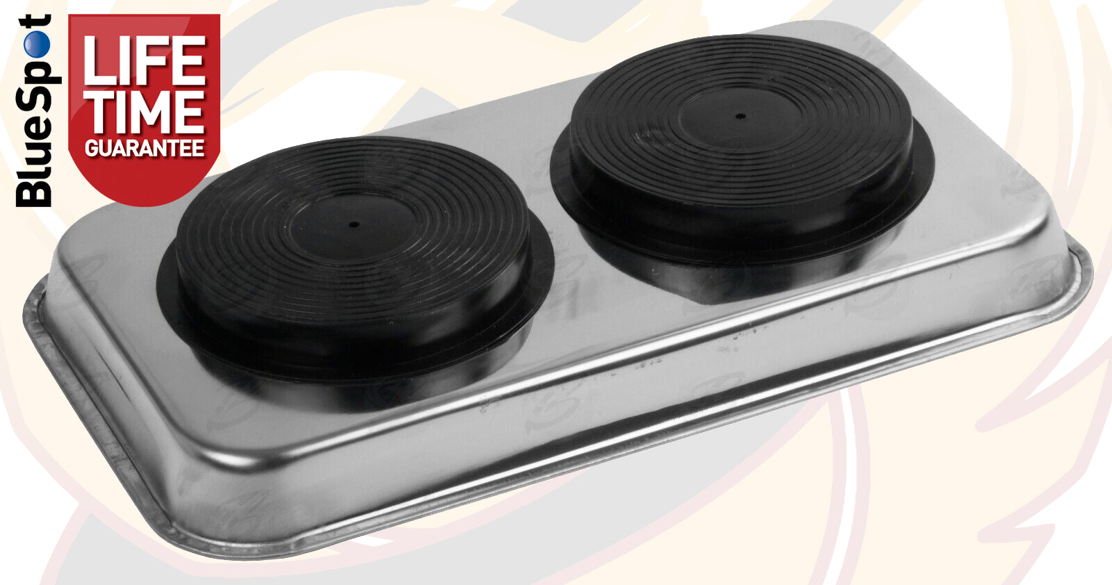 BLUESPOT 9" STAINLESS STEEL DOUBLE MAGNETIC PARTS TRAY ( x 2 )