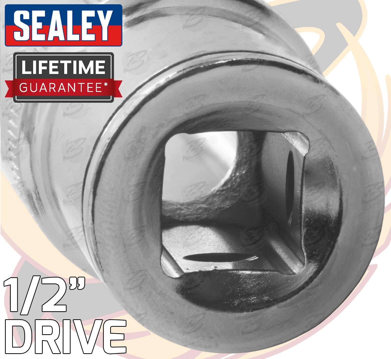 SEALEY 26PCS 1/2" DRIVE 6 POINT SOCKET SET 10MM - 32MM