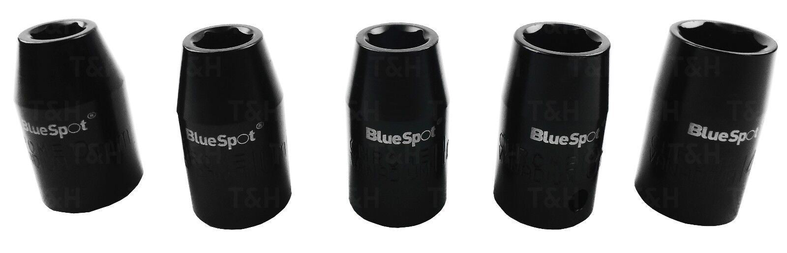 BlueSpot 10 Piece 1/2" Drive 6 Point Shallow Impact Sockets 9mm - 27mm 01537