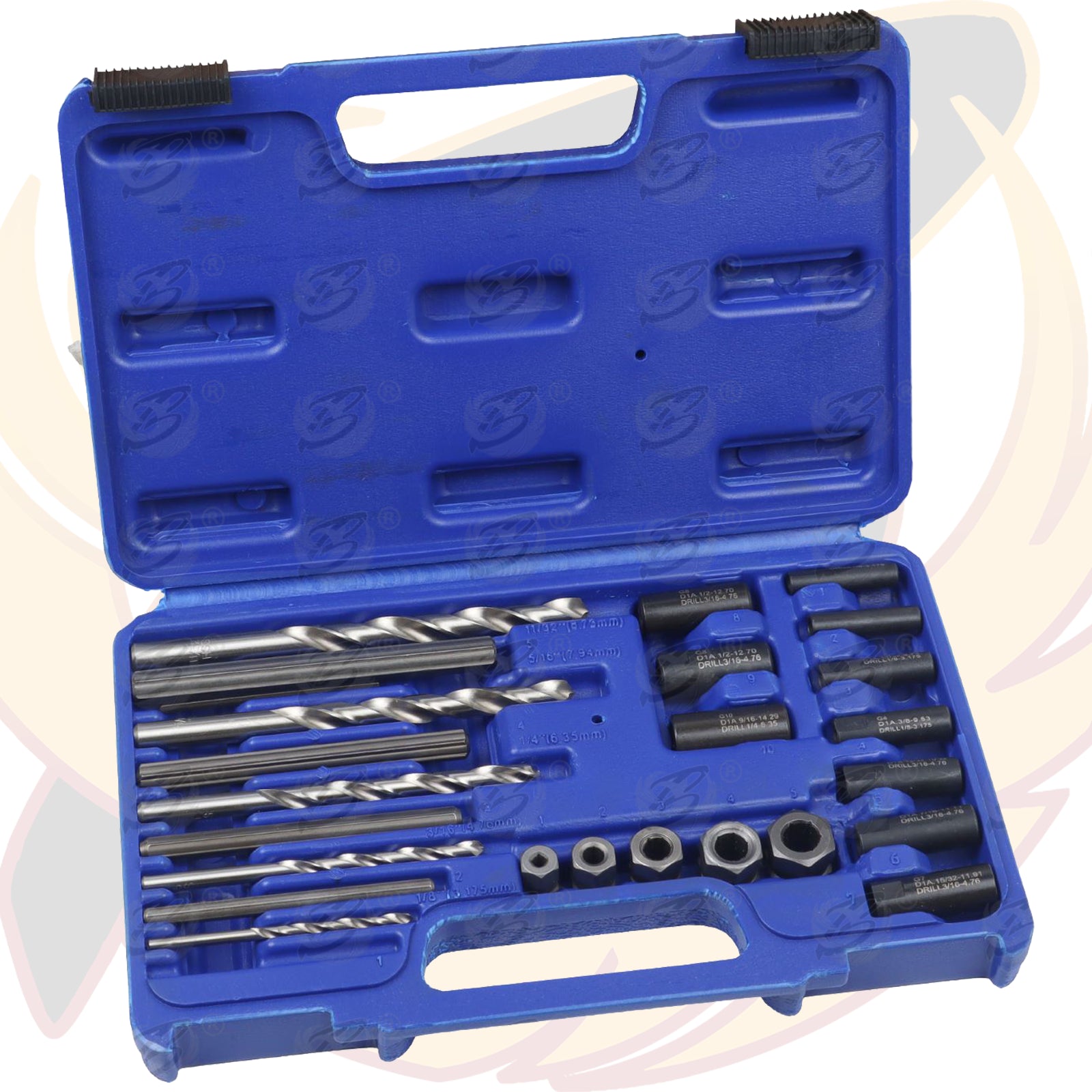 US PRO 25PC SCREW EXTRACTOR DRILL AND GUIDE SET