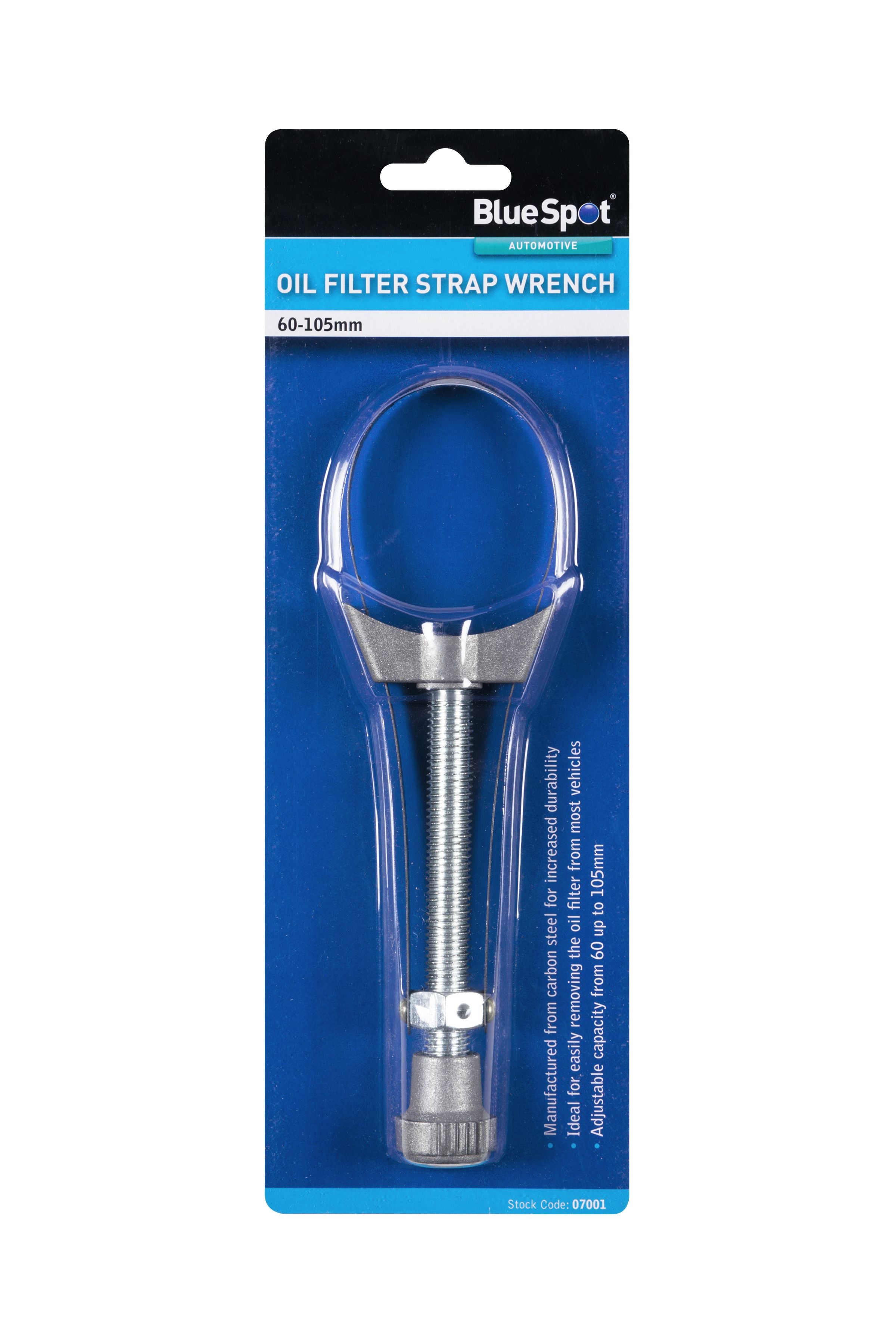 BlueSpot Oil Filter Strap Wrench (60-105mm)  07001