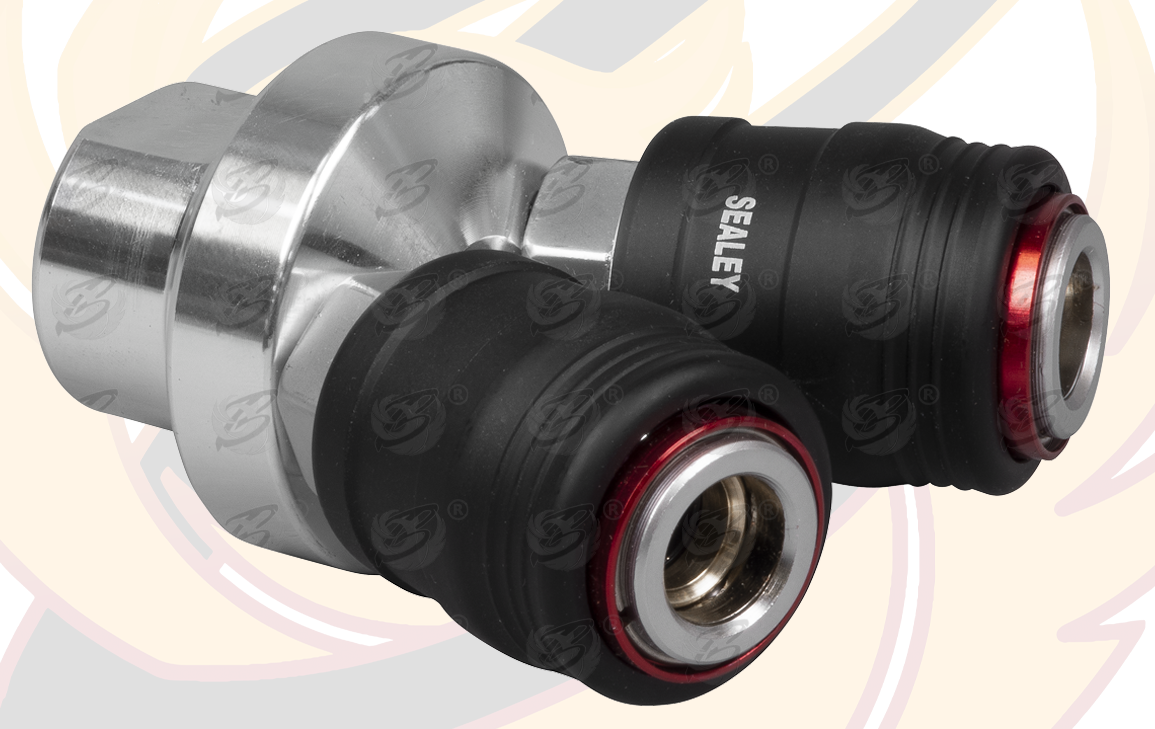 Sealey High Flow Twin Coupling Body Female 1/4"Bs Point ( ACH55 )