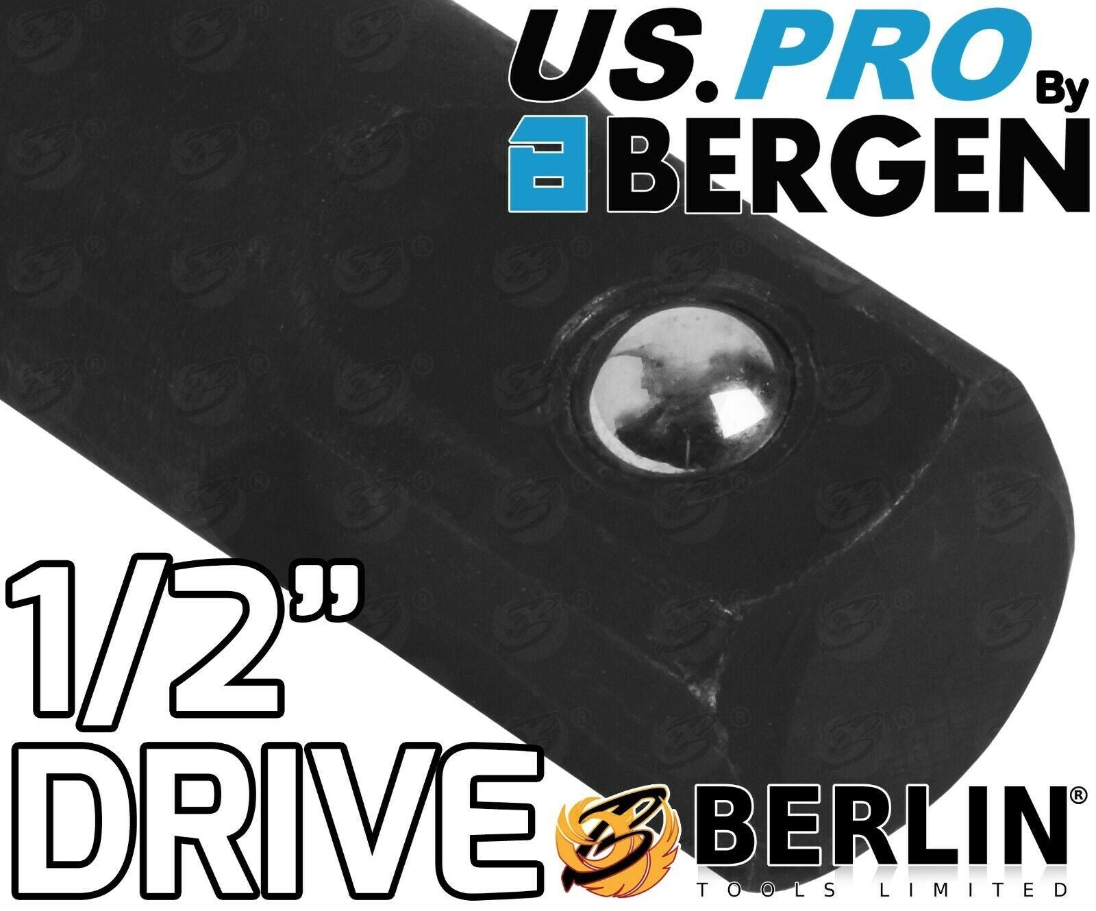 US PRO 1/2" DRIVE 6 POINT DEEP IMPACT SOCKETS & EXTENSIONS 10MM - 24MM