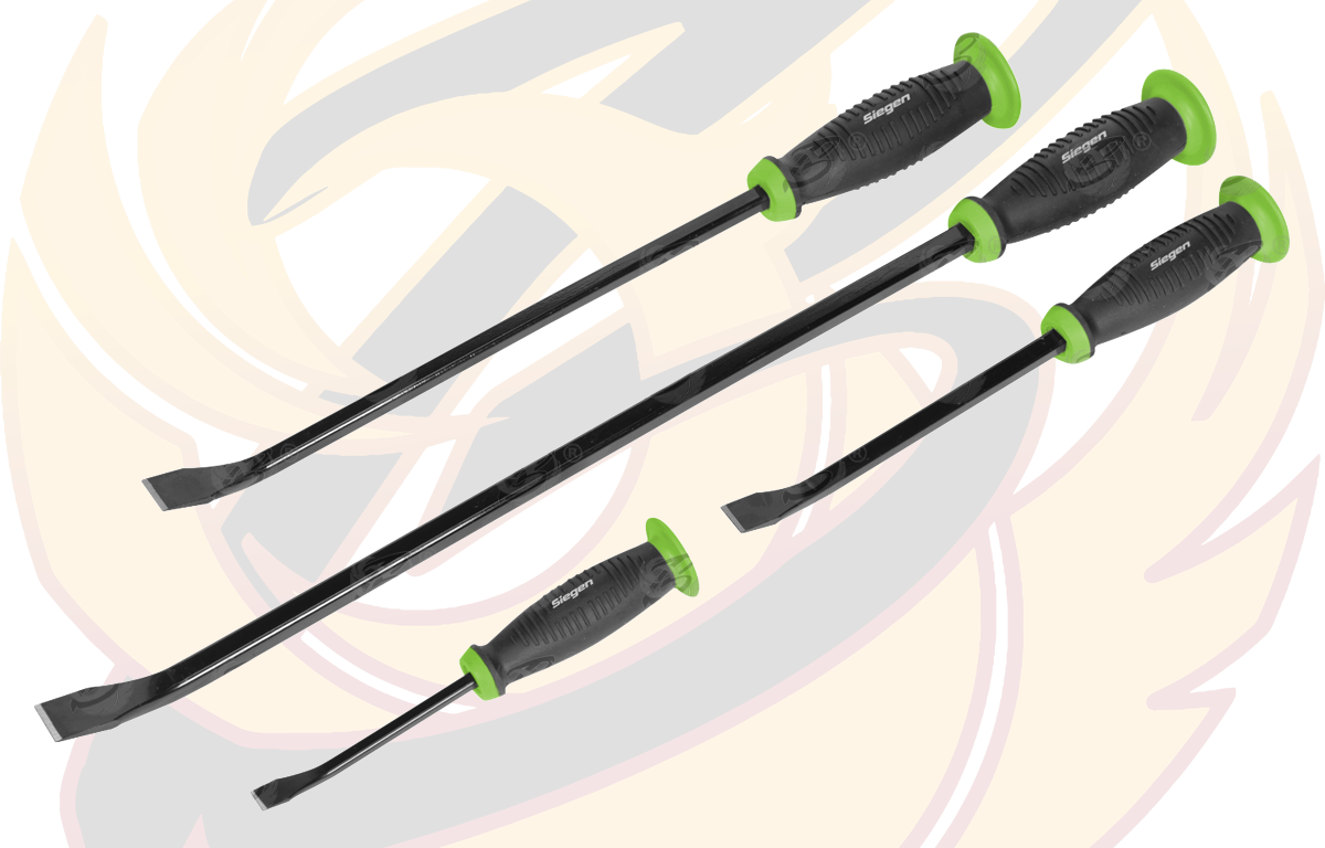 Siegen 4 Piece Pry Bar Set With Protective Guards S0557