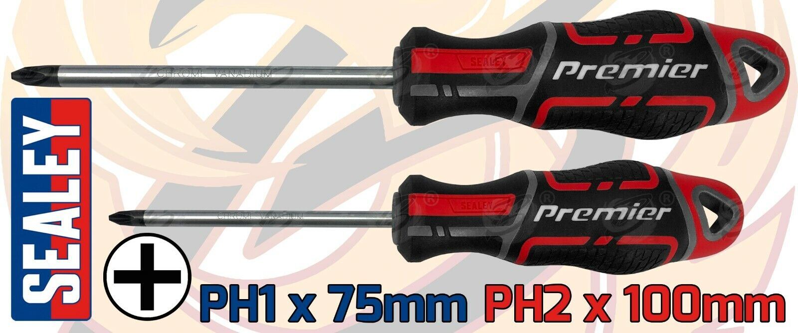 Sealey 8 Piece Magnetic Screwdriver Set ( Slotted - PHillips - Pozirdrive ) ( AK4322 )