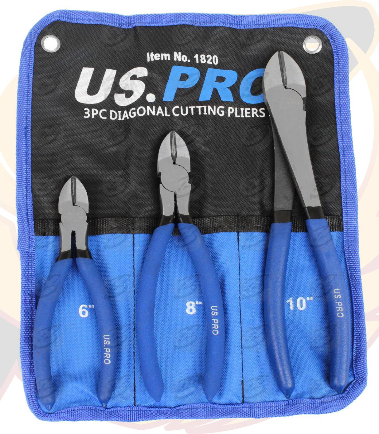 US PRO 3PCS SIDE CUTTING PLIERS