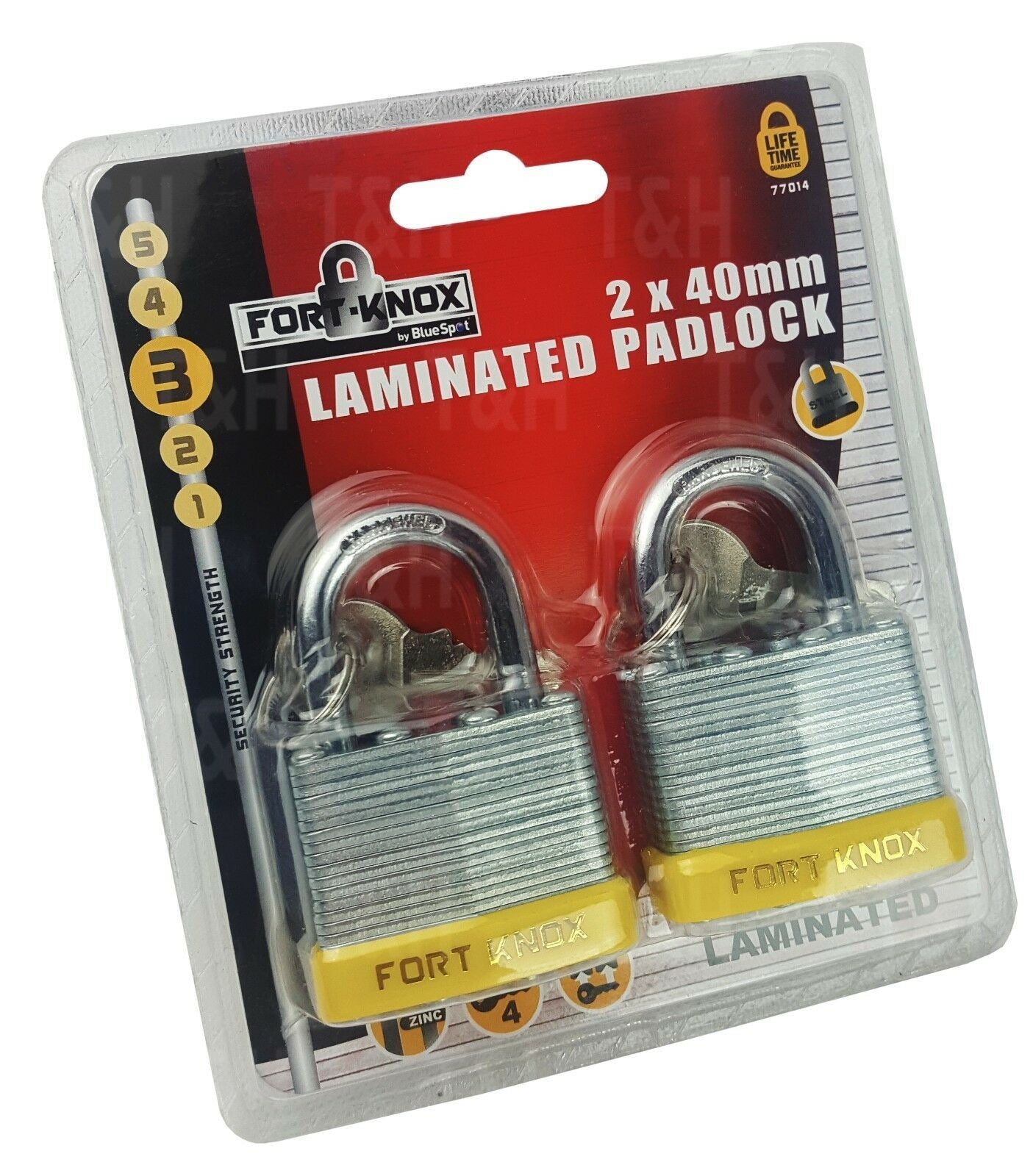 BLUESPOT 2 x 40MM LAMINATED PADLOCKS