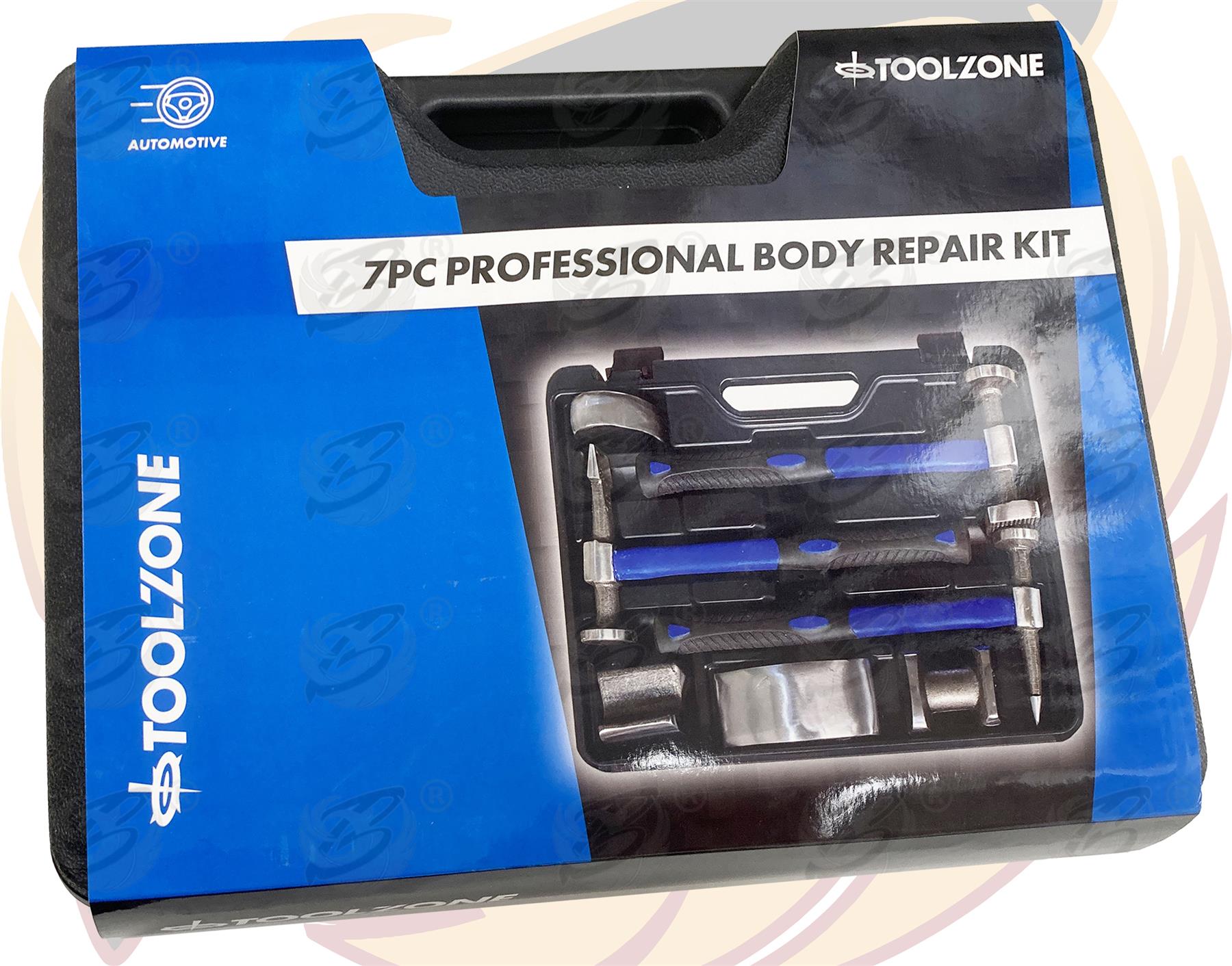 TOOLZONE 7PCS 70% FIBREGLASS BODY DENT REPAIR KIT