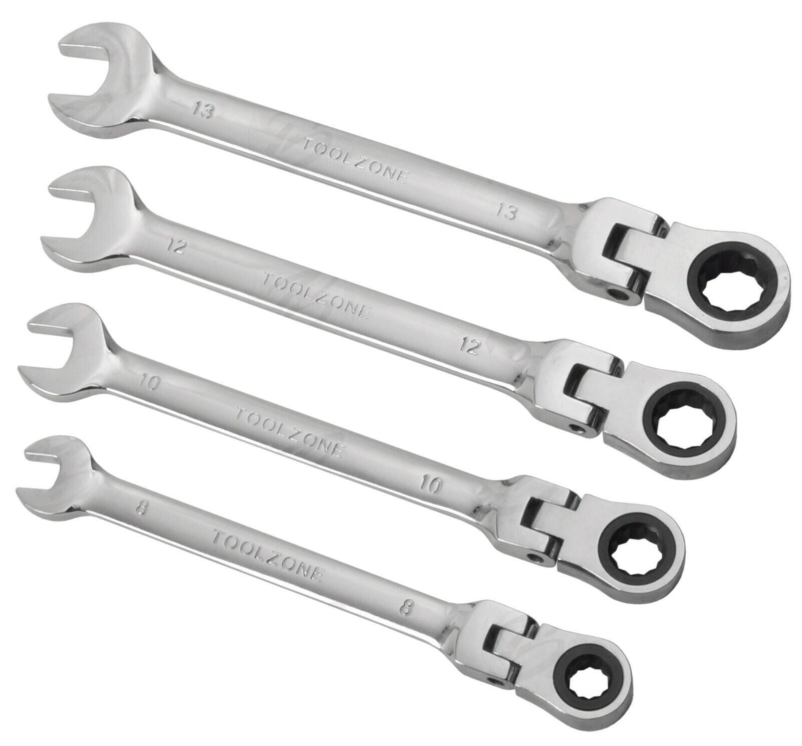 Toolzone 8 Piece Combination Flexible Ratchet Spanner Set 8mm - 19mm ( SP128 )