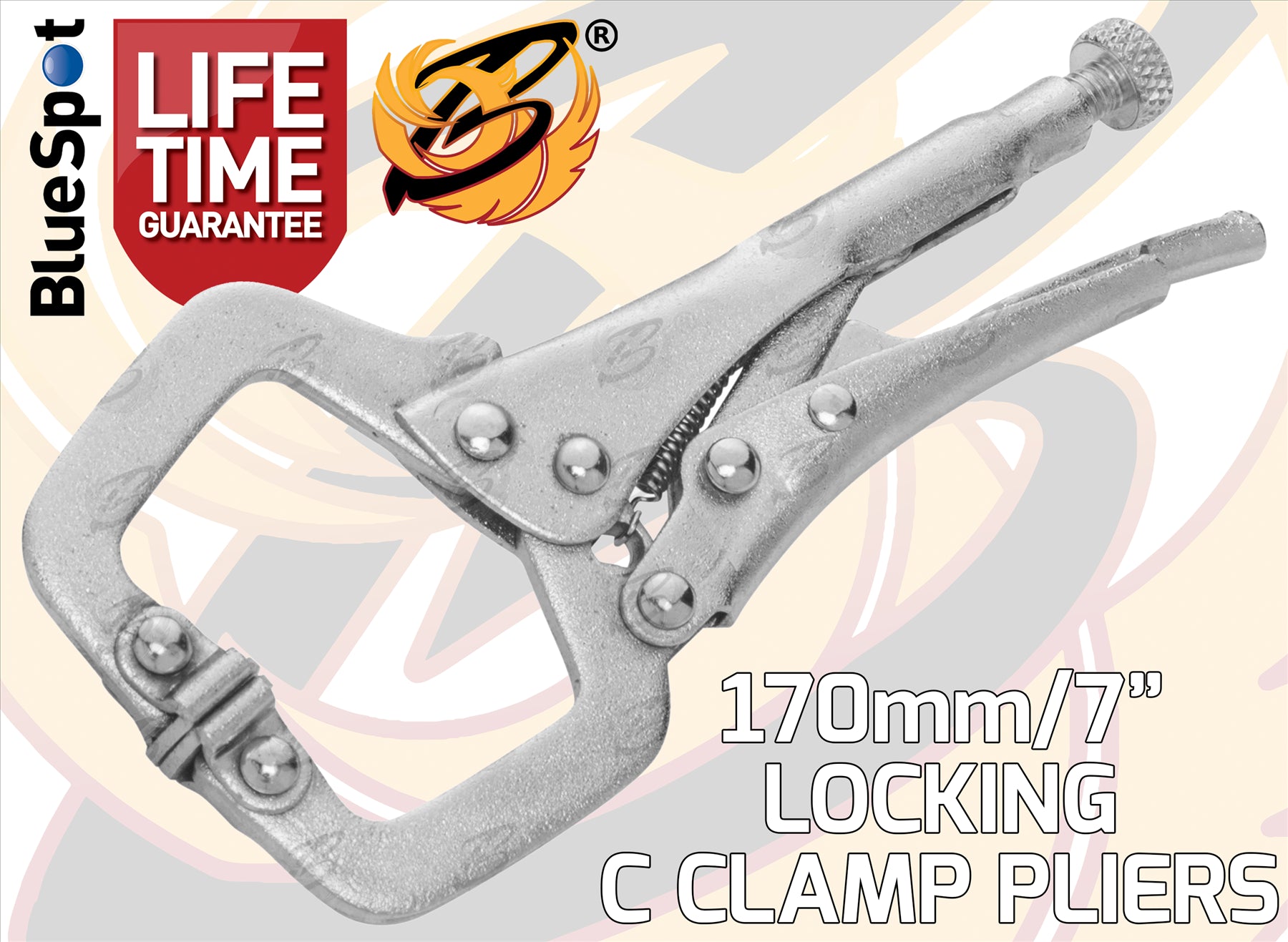 BLUESPOT 170MM (7") LOCKING C CLAMP