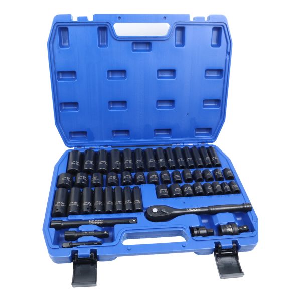 US Pro 50 Piece 3/8" Drive 6 Point Deep & Shallow Impact Socket Set Metric & Imperial 8mm - 22mm & 5/16" - 3/4"  7642