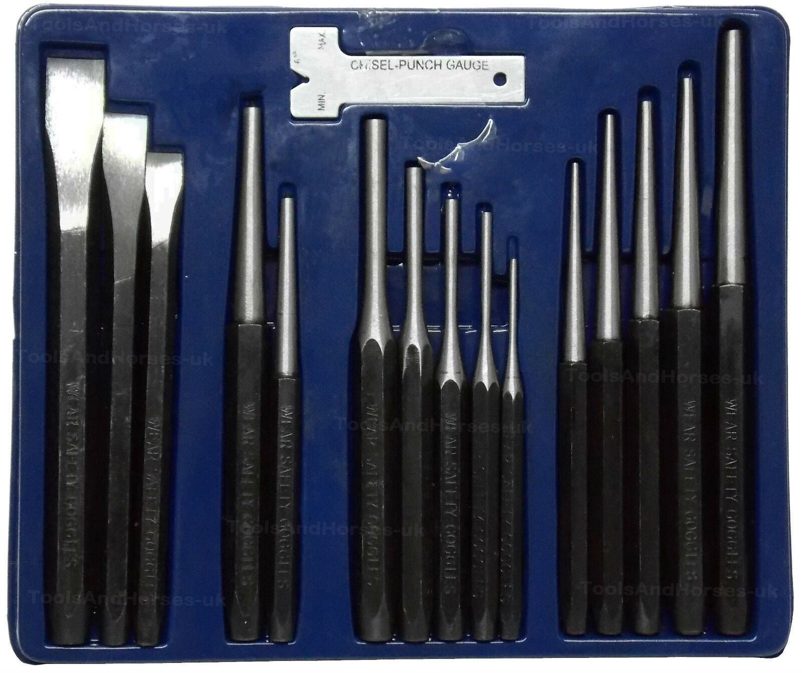 US PRO 16PCS PUNCH & CHISEL SET
