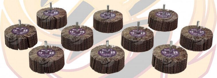 BLUESPOT 10PCS FLAP WHEEL DISCS ( 120 GRIT - 80MM )