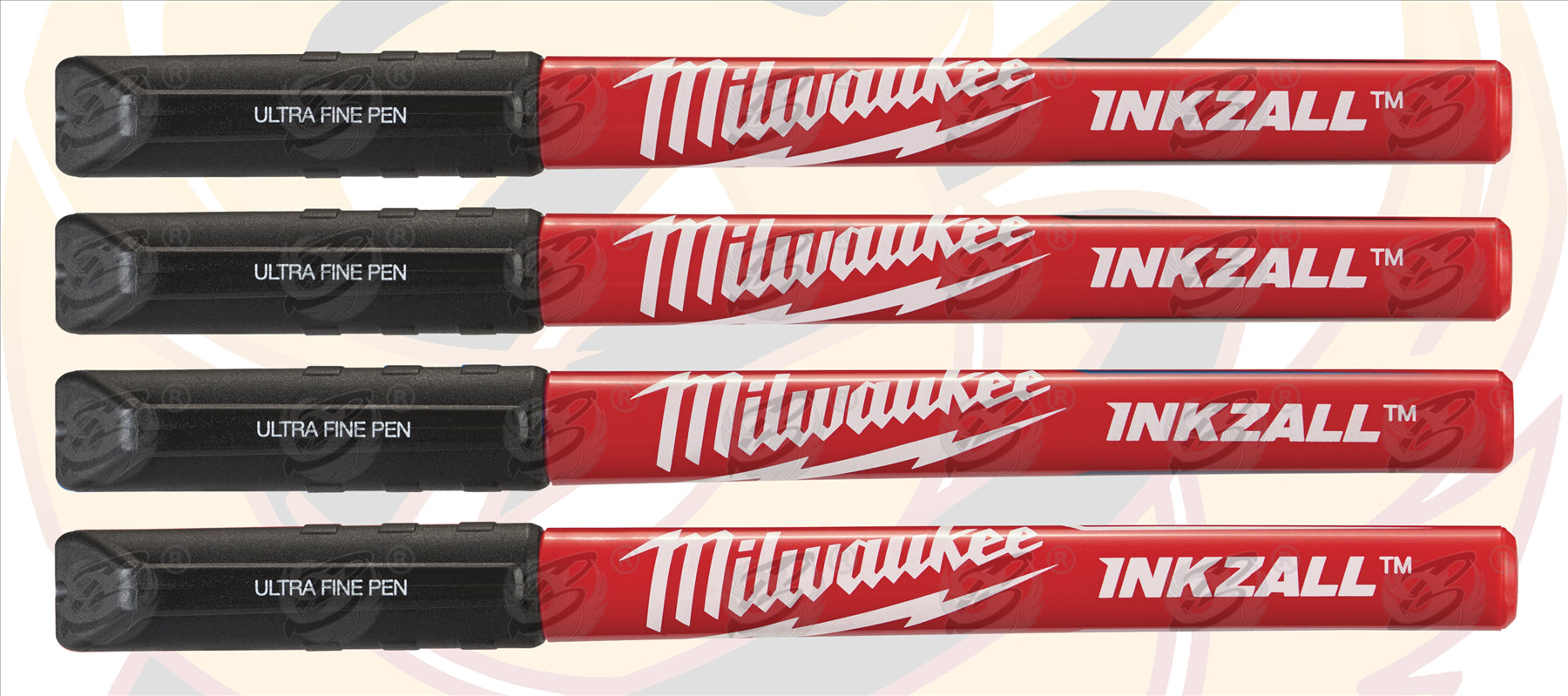 MILWAUKEE INKZALL ULTRA FINE POINT 0.6MM MARKER PENS ( X 4 )