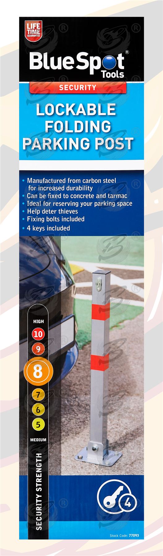 BlueSpot Lockable Folding Parking Post ( 77093 )