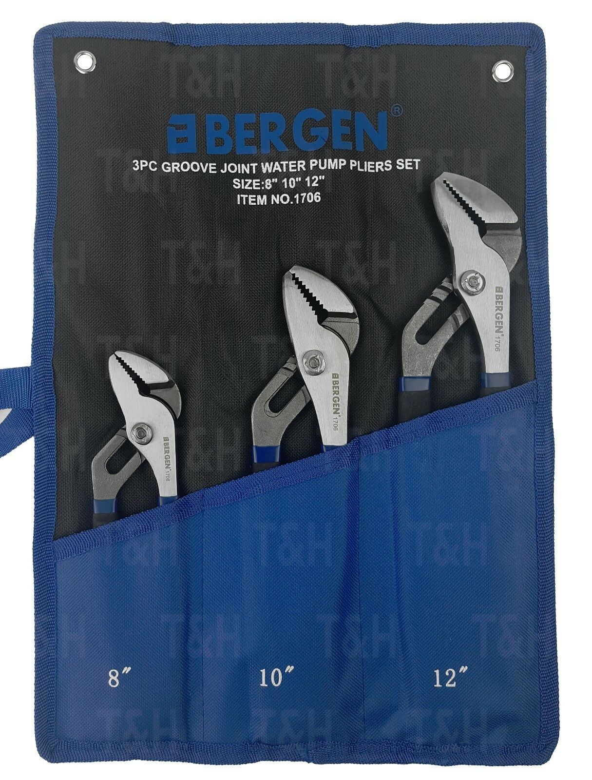 US PRO 3PCS WATER PUMP PLIERS 8" - 10" - 12"
