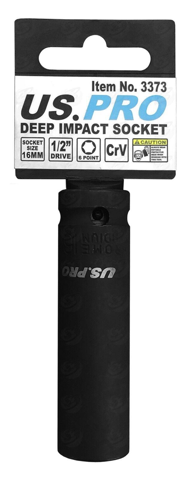 US Pro 16mm 1/2" Drive 6 Point Deep Impact Socket ( Single ) ( 3752 )