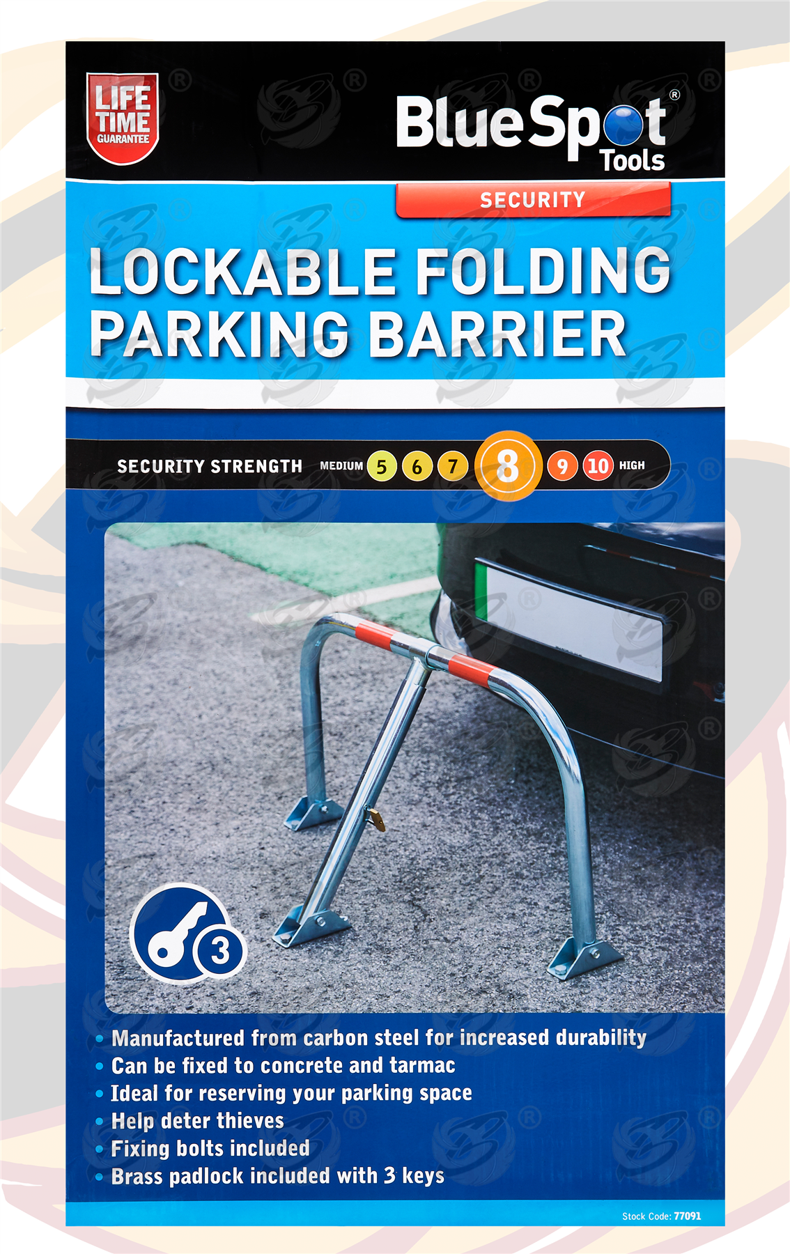 BlueSpot Lockable Folding Parking Barrier ( 77091 )