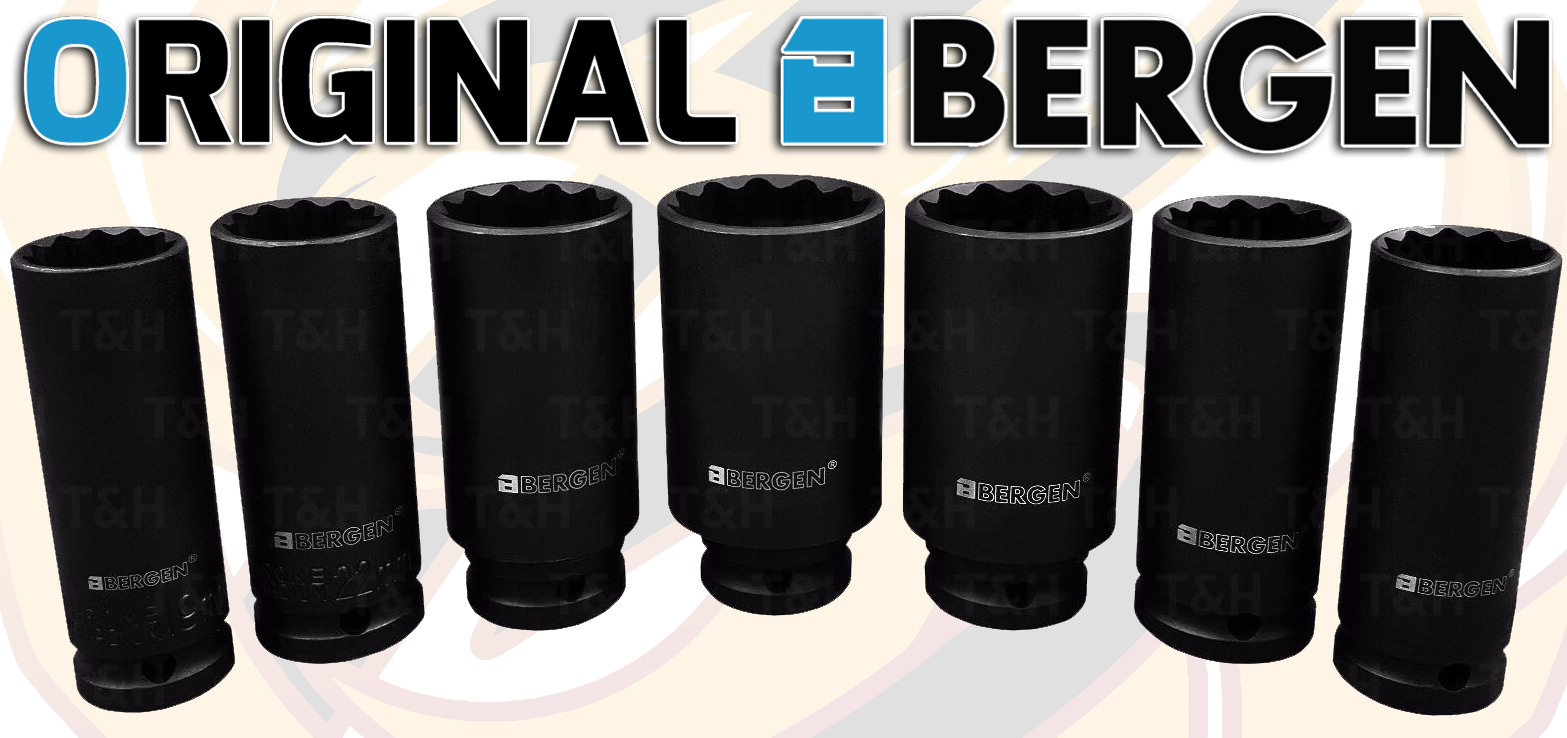 Bergen 13 Piece 1/2" Drive 12 Point Deep Impact Sockets 13mm - 32mm ( 1328 )