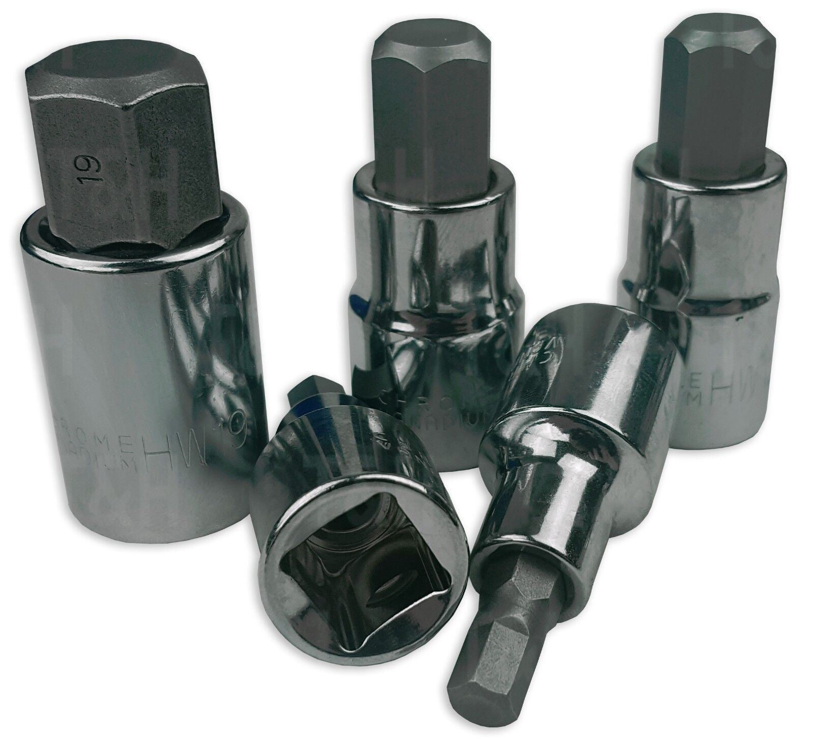 US PRO 10PCS 1/2" DRIVE HEX BIT SOCKETS H4 - H19
