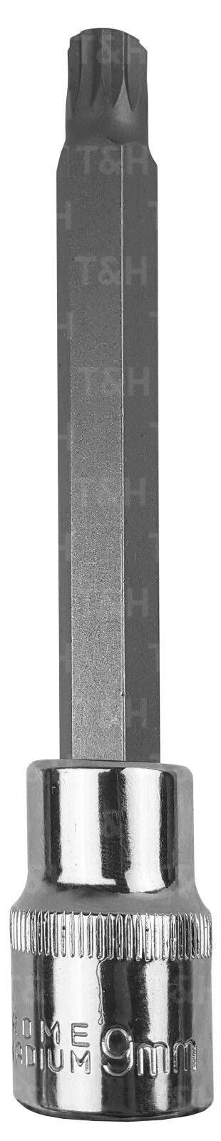US PRO M9 1/2" DRIVE 120MM LONG SPLINE BIT SOCKET ( SINGLE )