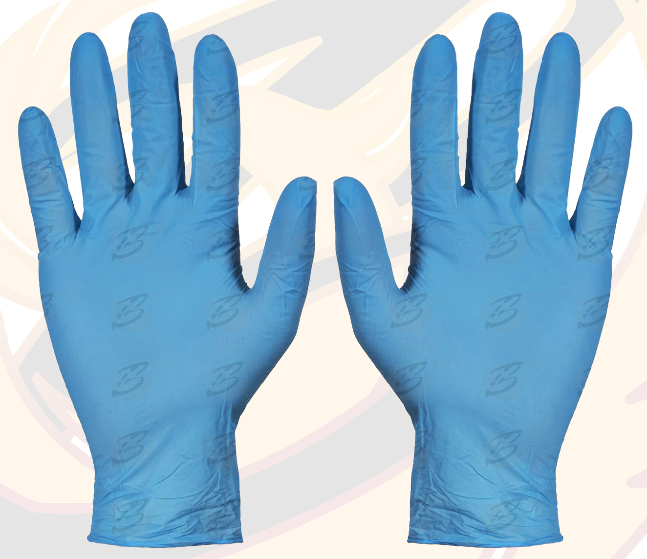 ROCKHOLD HEAVY DUTY BLUE 6 MIL NITRILE TEXTURED TIP GLOVES ( LARGE - 1000 GLOVES )