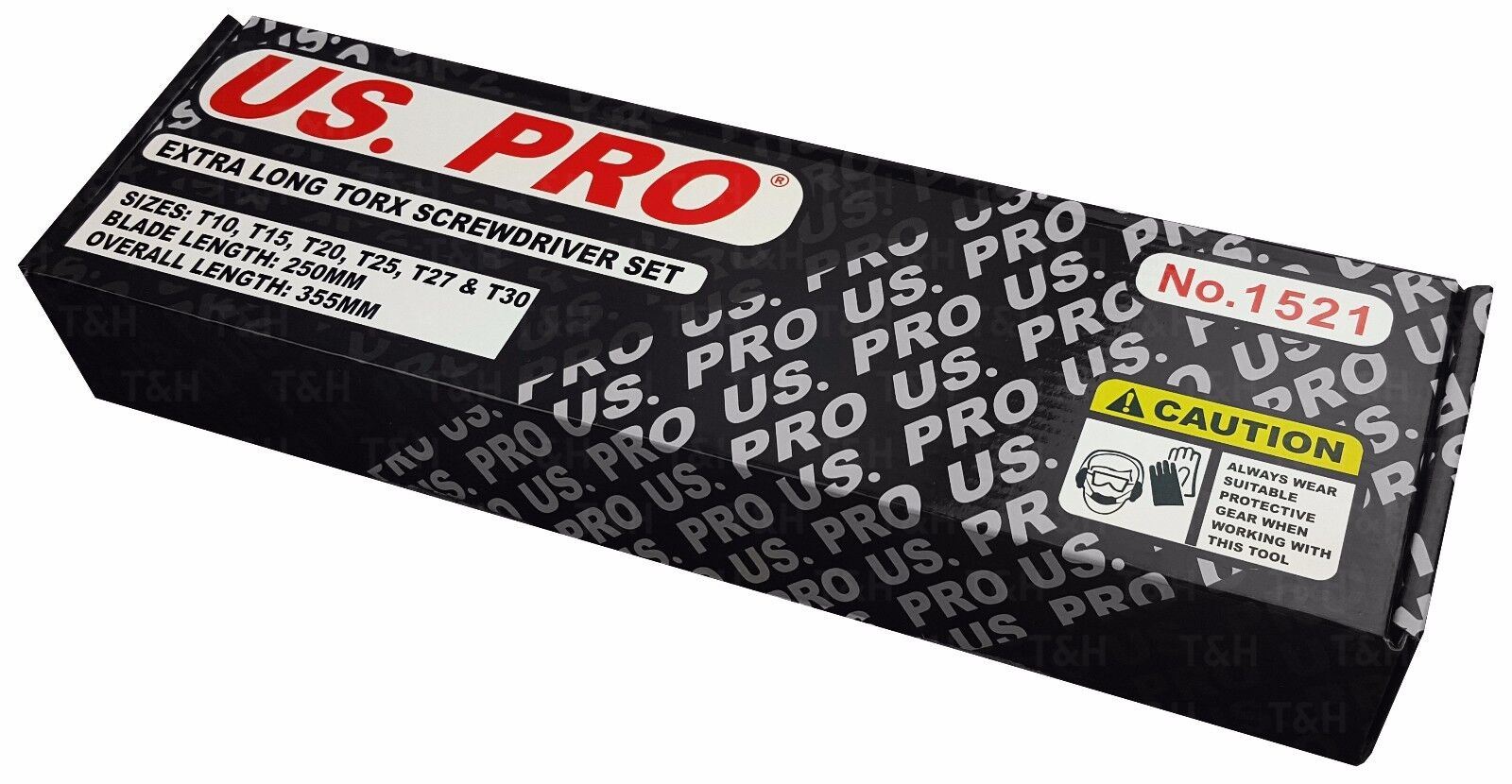 US Pro 6 Piece Extra Long Torx Screwdrivers T10 - T30  1521