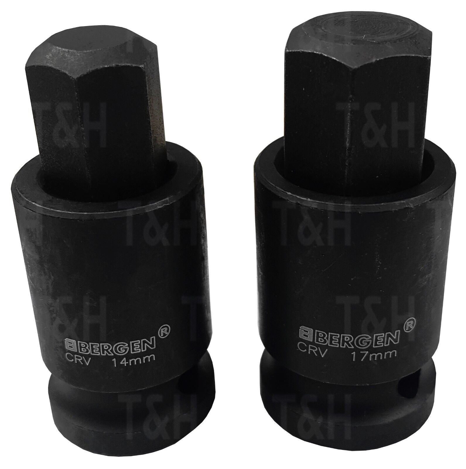 US Pro 5 Piece 1/2" Drive 12 Point Impact Sockets, Bits, Adaptors, Extension Bars 24mm - 32mm & H14 - H17 2085