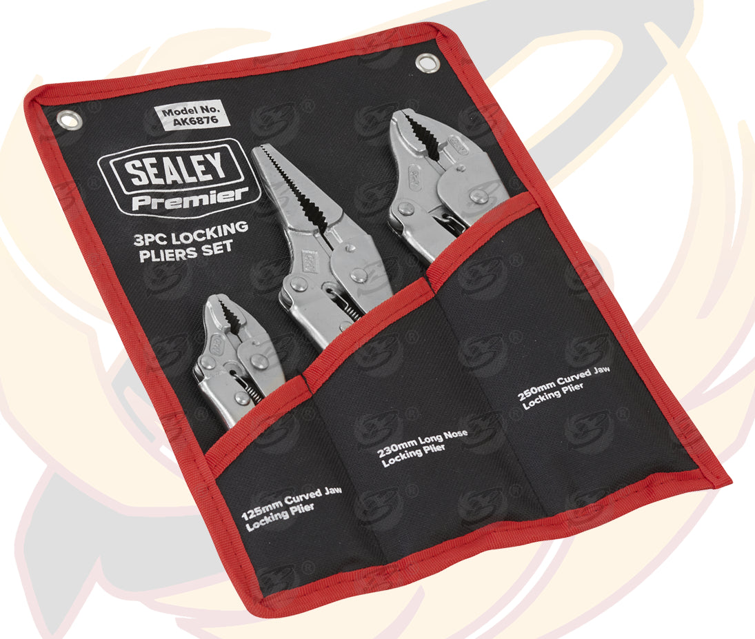 SEALEY 3PCS LOCKING PLIER SET