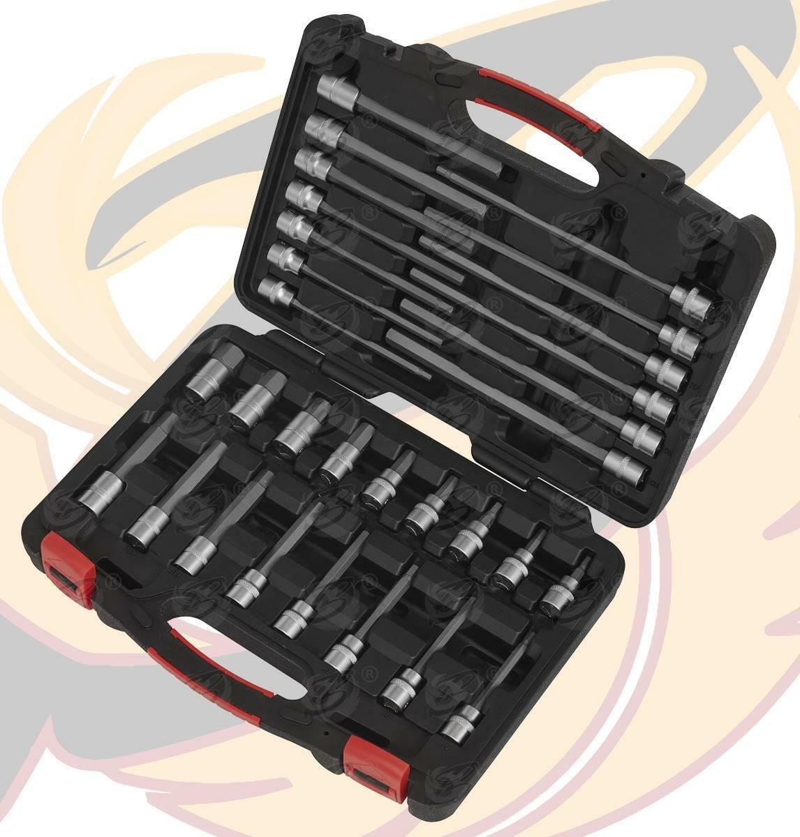Sealey 30 Piece 3/8" Drive Hex Bit Sockets H5 - H19 ( AK89000 )