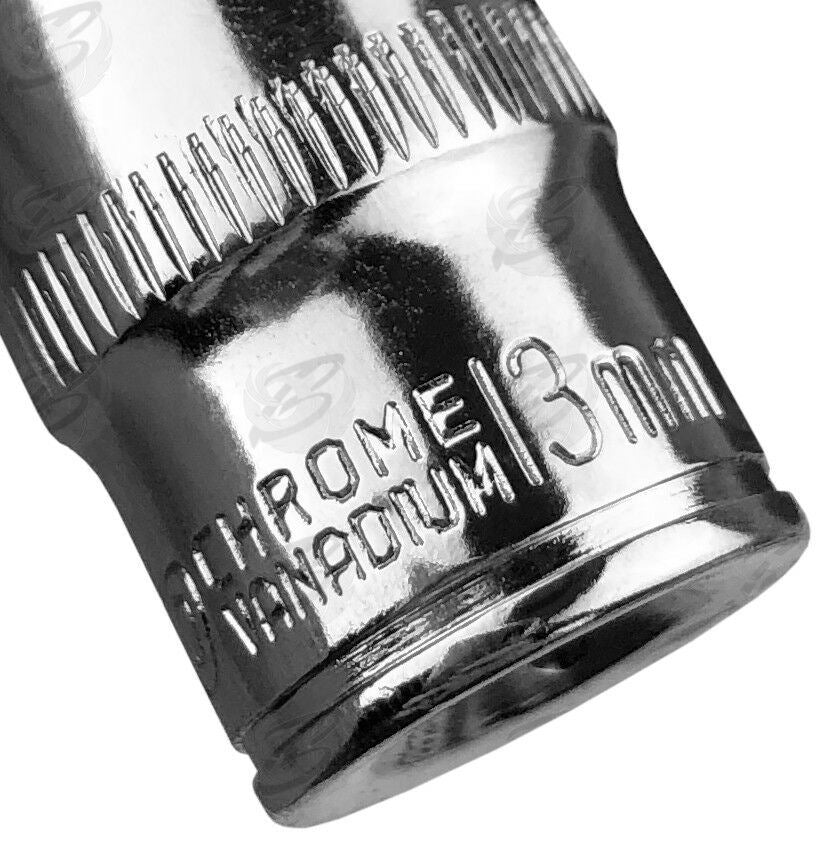 US PRO 11PCS 1/4" DRIVE 6 POINT DEEP SOCKETS 4MM - 13MM