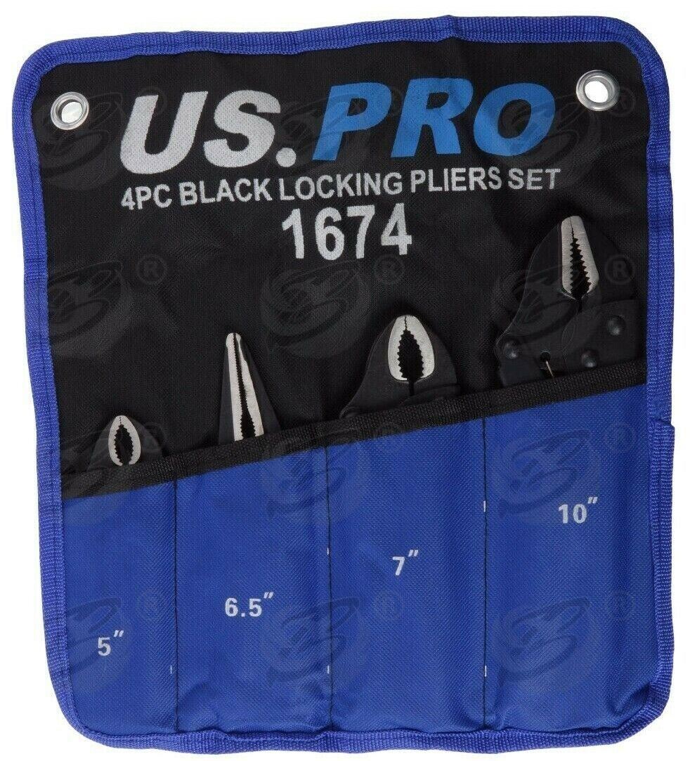 US Pro 4 Piece Locking Pliers 1674