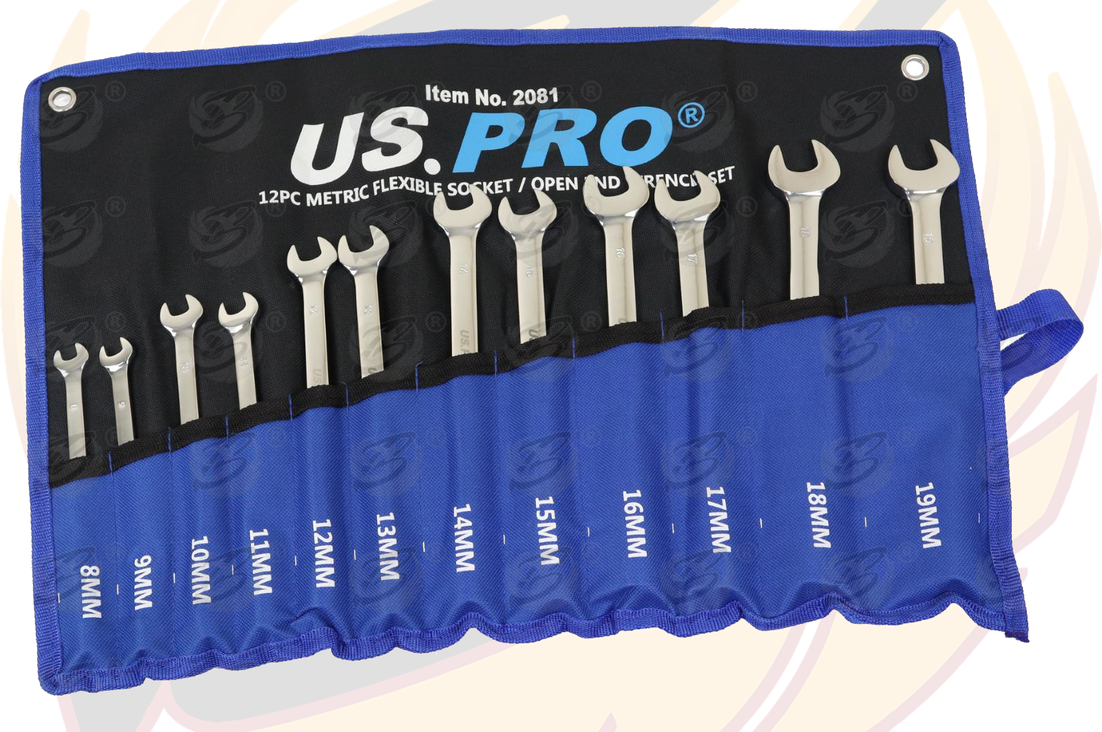 US Pro 12 Piece Metric Flexible Socket / Open End Wrench Set ( 2081 )