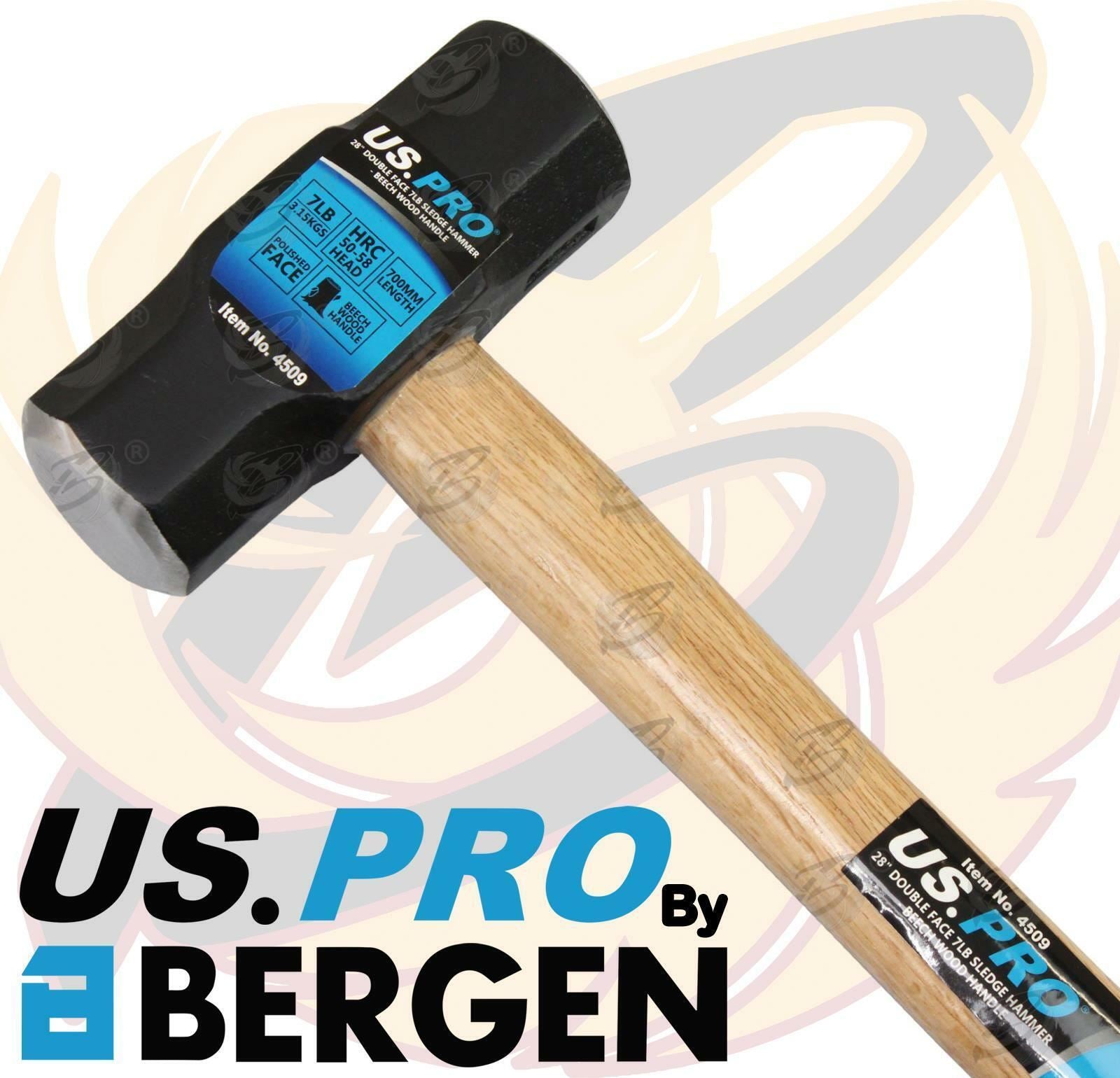 US PRO 3.15KG 36" LONG BEECHWOOD SLEDGE HAMMER