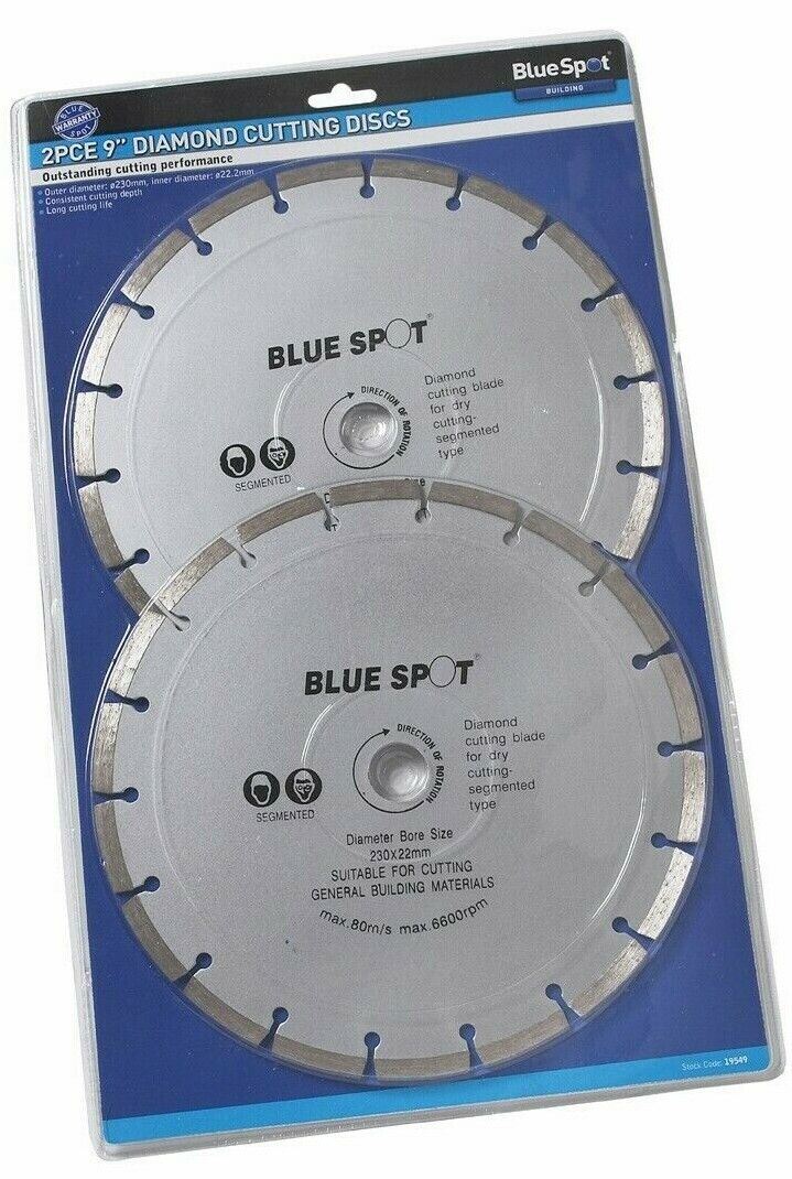 BlueSpot 2 Piece 9" ( 230mm ) Diamond Cutting Discs 19549