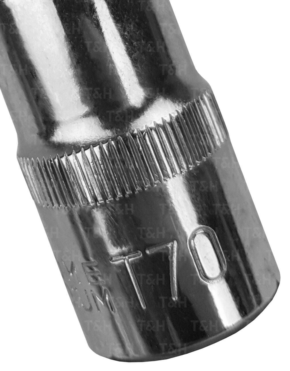 BERGEN  T70 1/2" DRIVE 55MM LONG TAMPERPROOF TORX BIT SOCKET ( SINGLE )