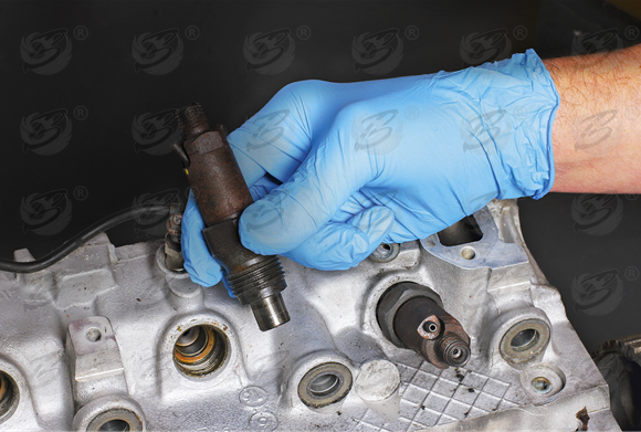 Rockhold Heavy Duty Blue 6 Mil Nitrile Textured Tip Gloves ( Medium - 100 Gloves ) ( 90015 / M ( 1 BOX ) )