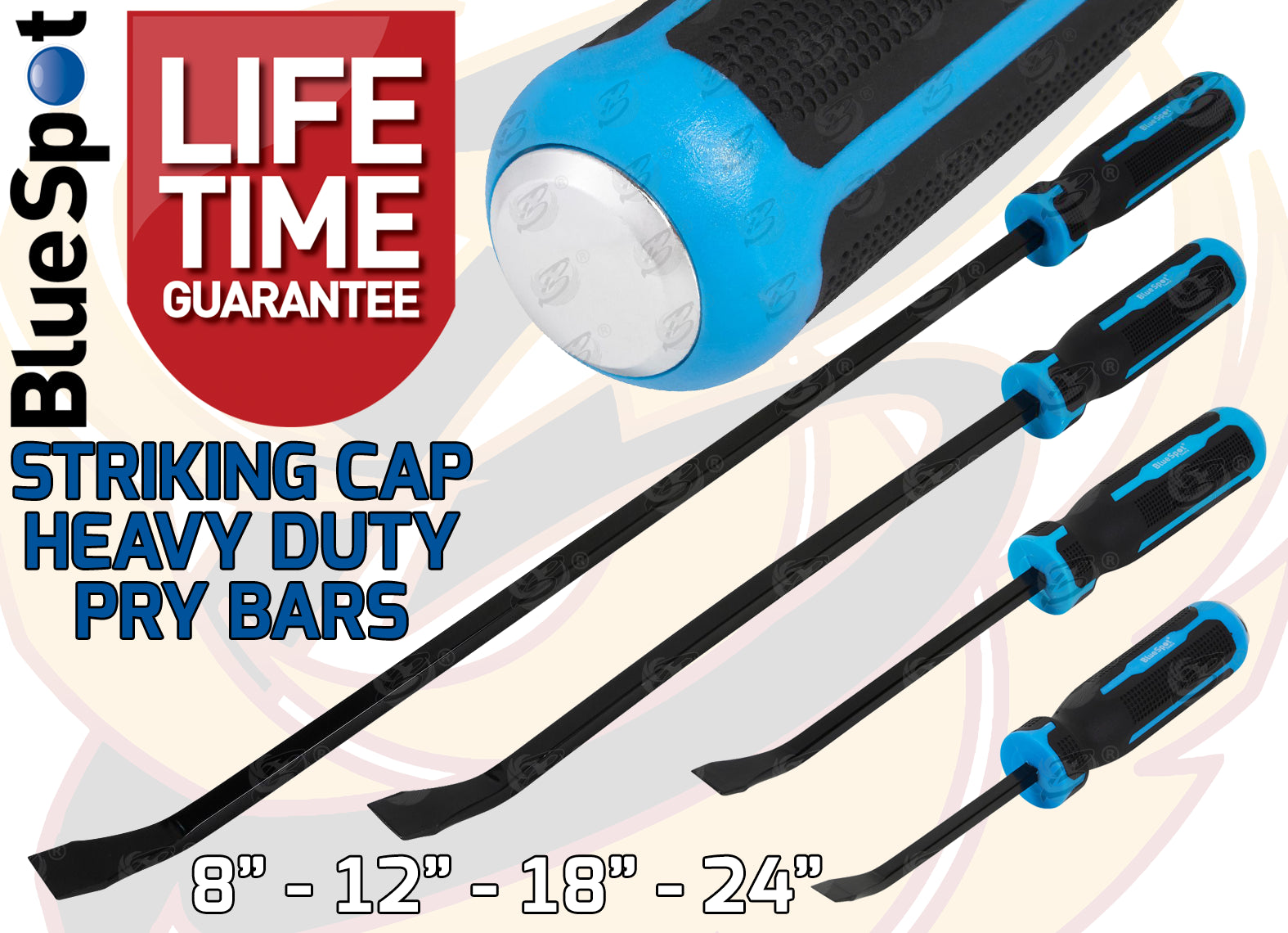 BLUESPOT 4PCS HEAVY DUTY PRY BAR SET