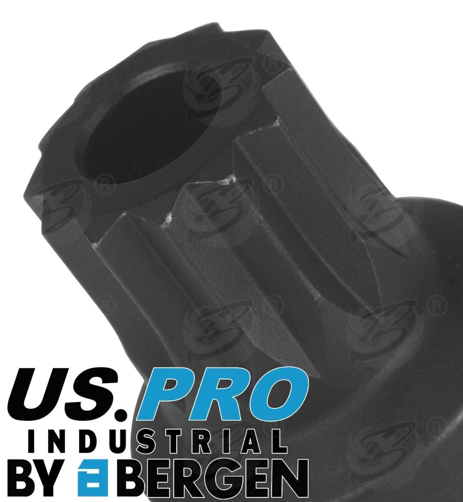 US Pro 9 Piece 1/4" & 3/8" & 1/2" Drive Stubby Impact Spline Bit Sockets M4 - M18 3422