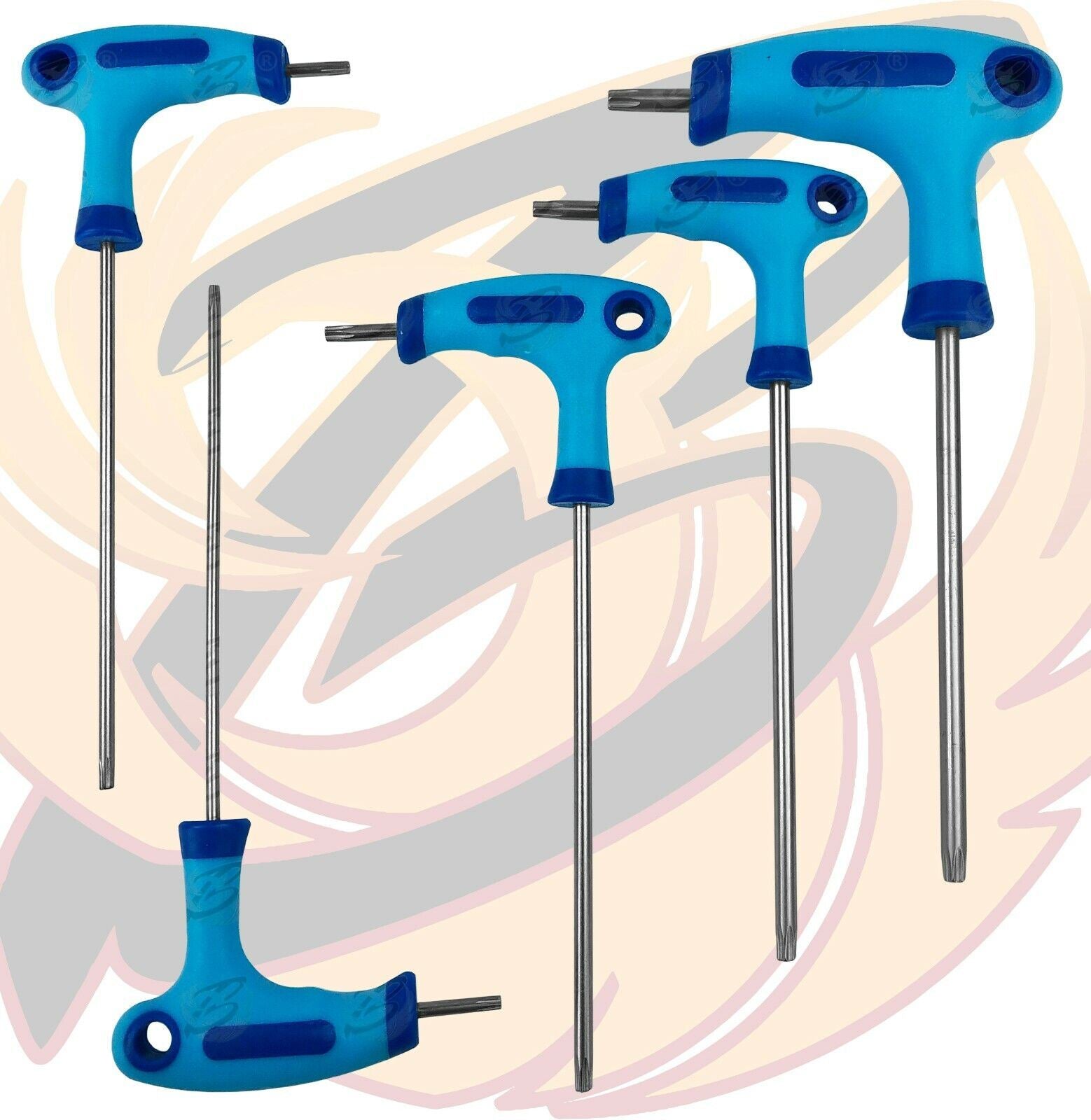 BlueSpot 10 Piece T Handle Torx Key Set T9 - T50 12184 (TORX)