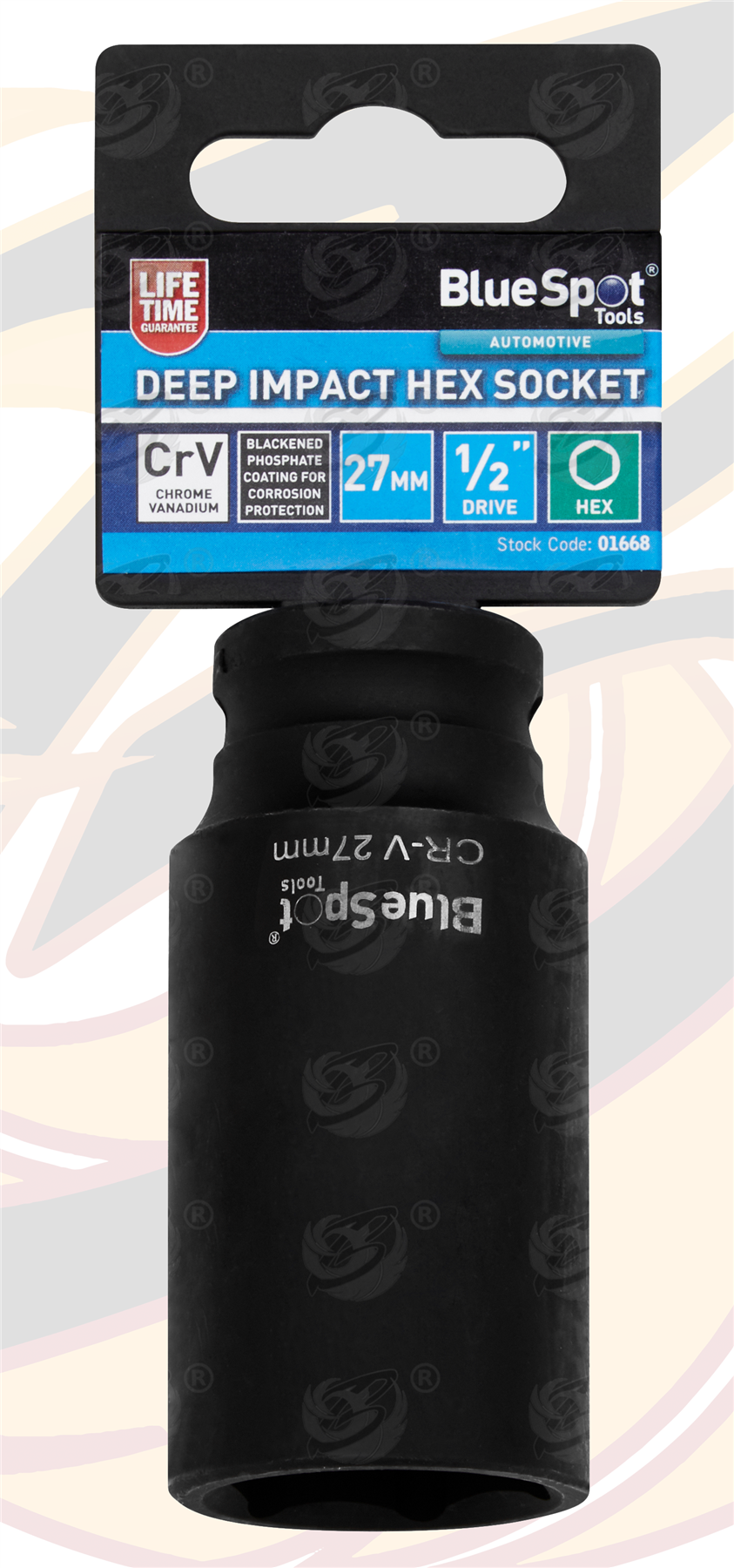 BlueSpot 27mm 1/2" Drive 6 Point Deep Impact Socket ( Single ) ( 01668 )