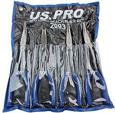 US Pro 4 Piece 11" Extra Long Nose Pliers Set  2093