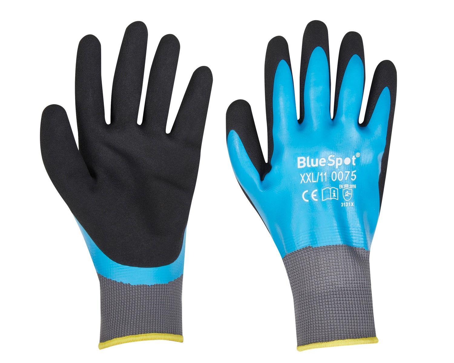 BlueSpot Latex Water Resistant Work Gloves ( x 1 Pairs ) ( Xxl )  23022