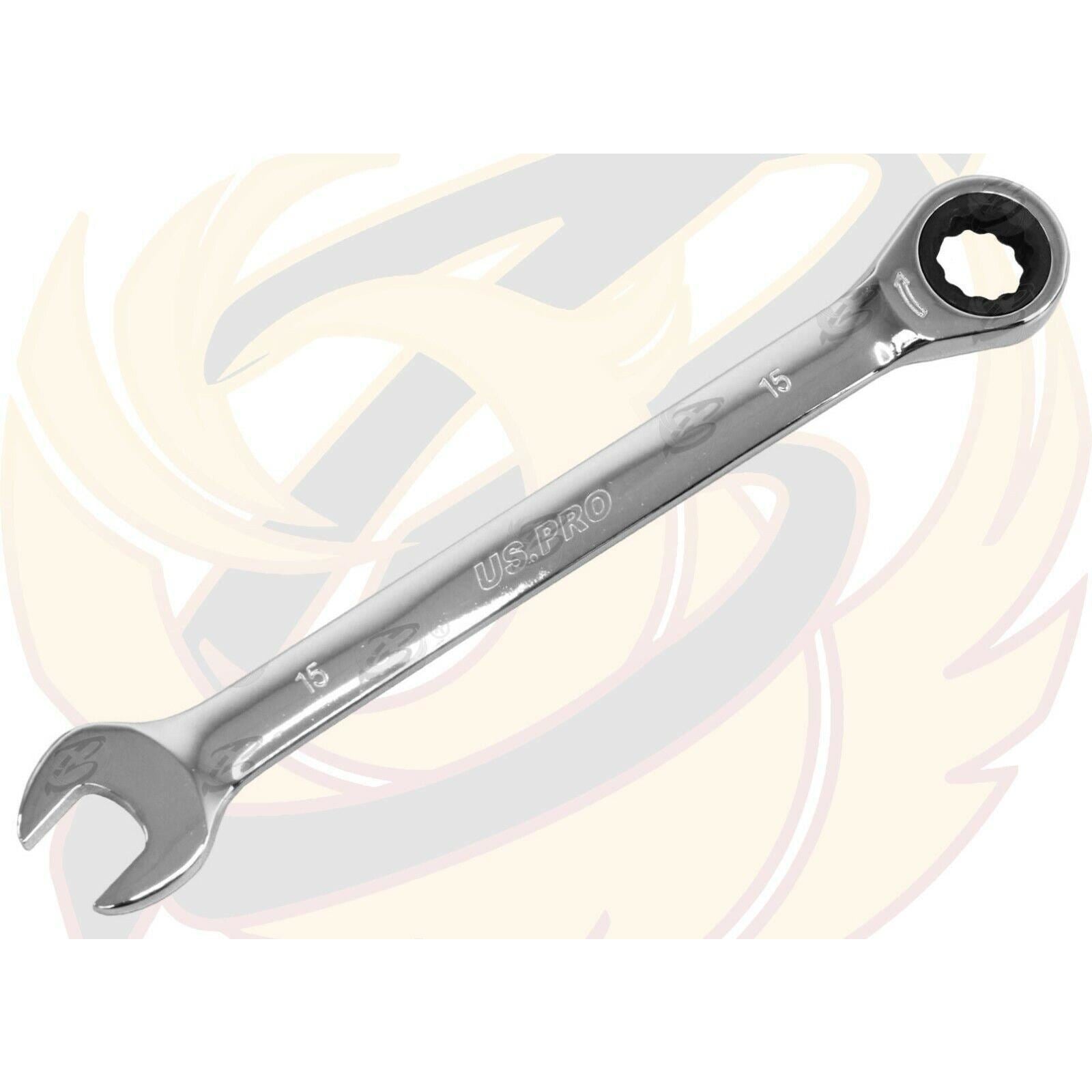US PRO 15MM 72 TOOTH RATCHET SPANNER