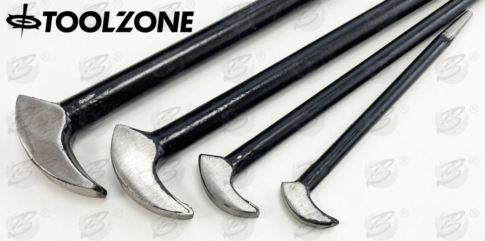 TOOLZONE 4PCS HEEL & TOE PRY BARS ( PODGER BARS )