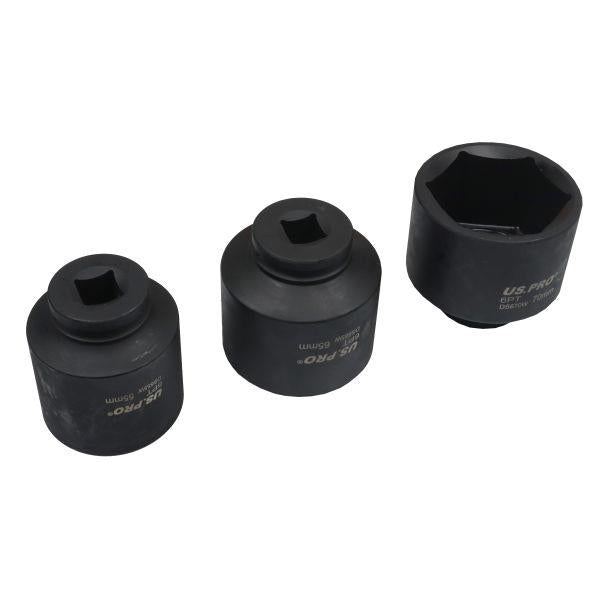 US Pro 5 Piece 3/4" Drive 6 Point Jumbo Impact Sockets ( 55mm -  56mm - 60mm - 65mm - 70mm )  7583