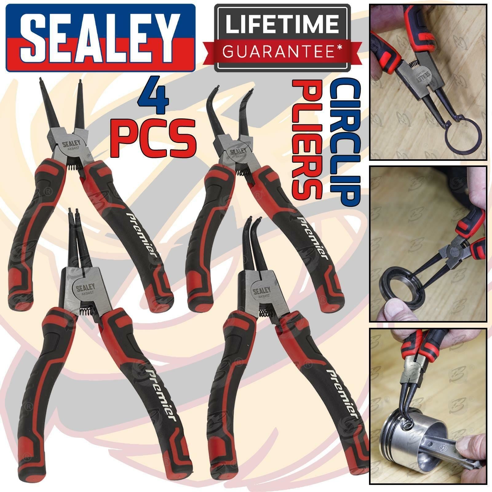 Sealey 4 Piece 7" Circlip Pliers ( AK8457 )