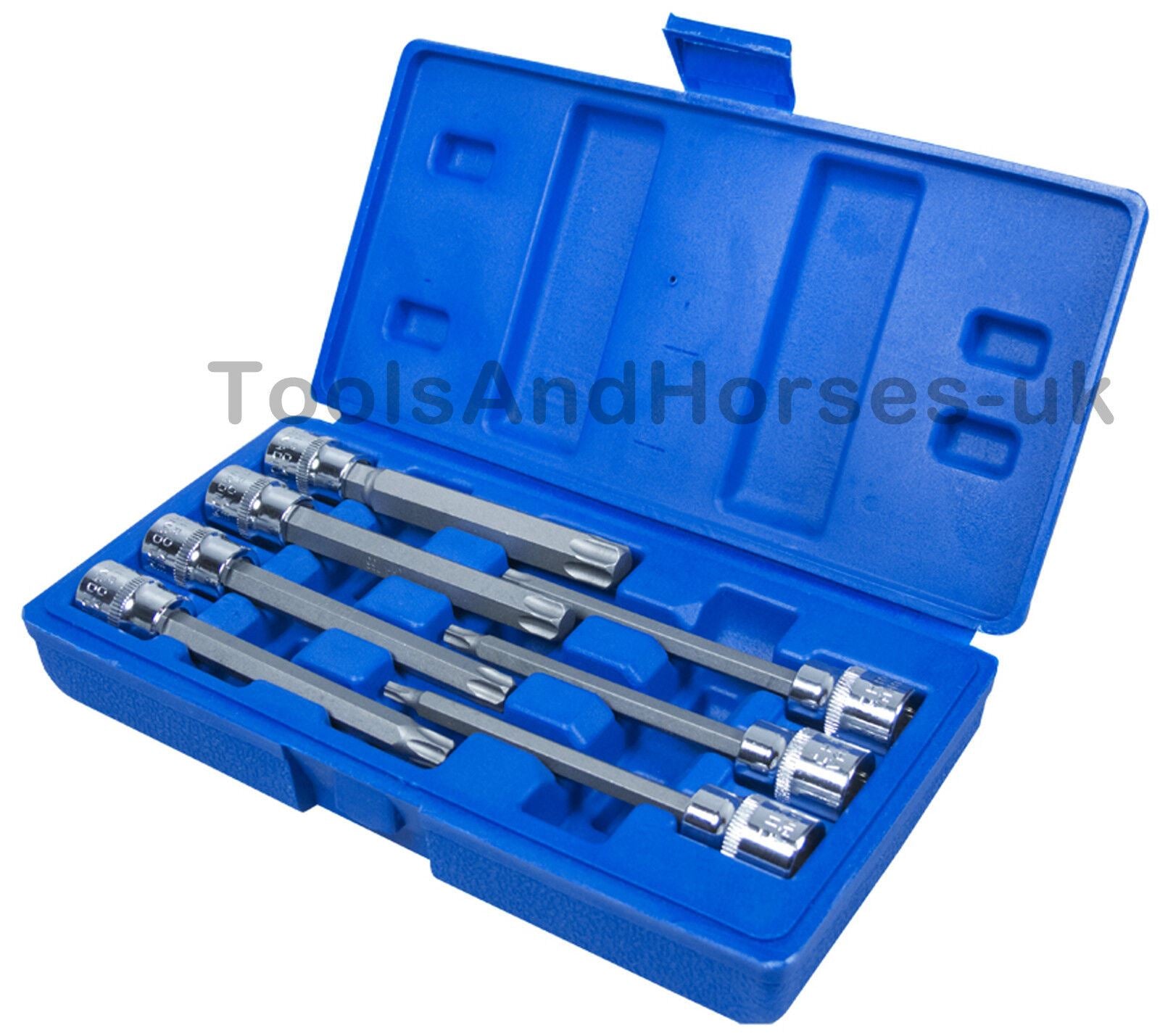 BLUESPOT 7PCS 3/8" DRIVE EXTRA LONG TORX BIT SOCKETS T25 - T60