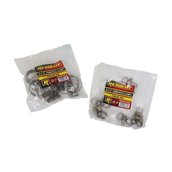 Resolut 70 Assorted Hose Clamps 8mm - 60mm  9115