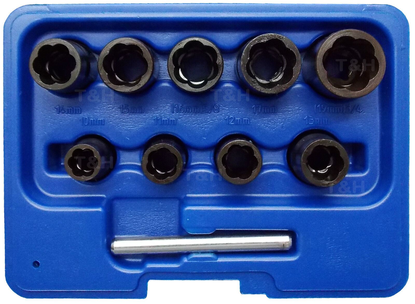 US PRO 10PCS 3/8" DRIVE IMPACT TWIST SOCKETS 10MM - 19MM